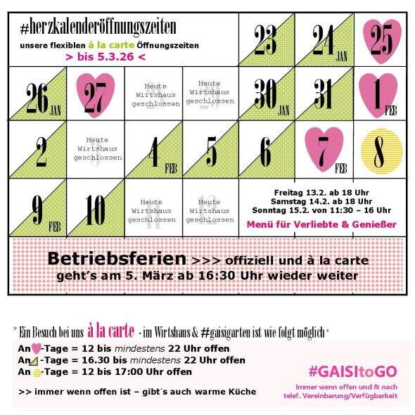 Liebe Gaisi Gäste, Liebe Gaisi Gäste,